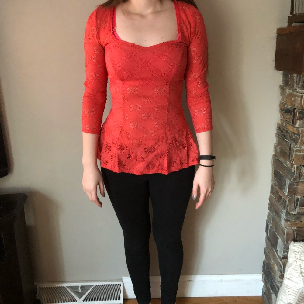 Floral Free People Peplum Top